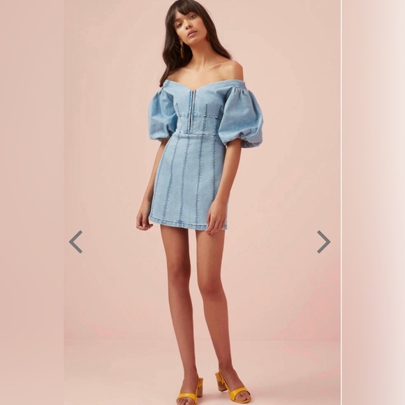 Finders Keepers Blue Denim Mini Dress - Picture 4 of 4